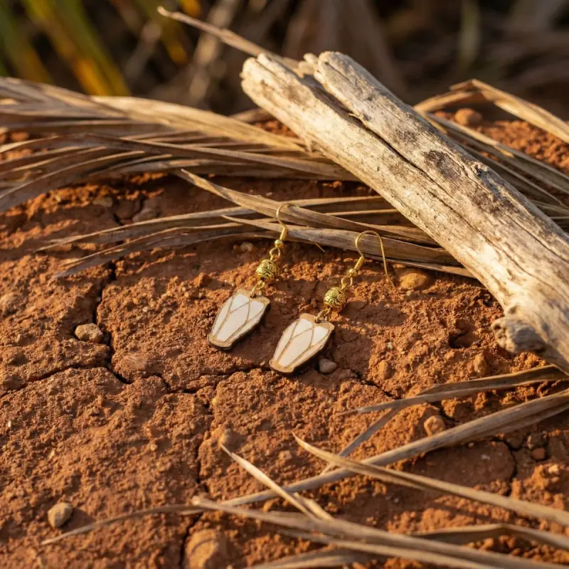 Boucles d'oreilles Djembé — Le rythme tribal, fait main