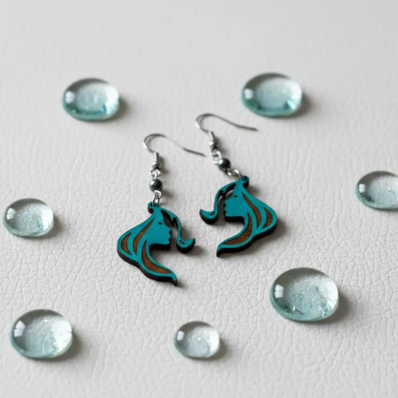Boucles d'oreilles Fémina Bois — Mouvement, couleur et élégance naturelle