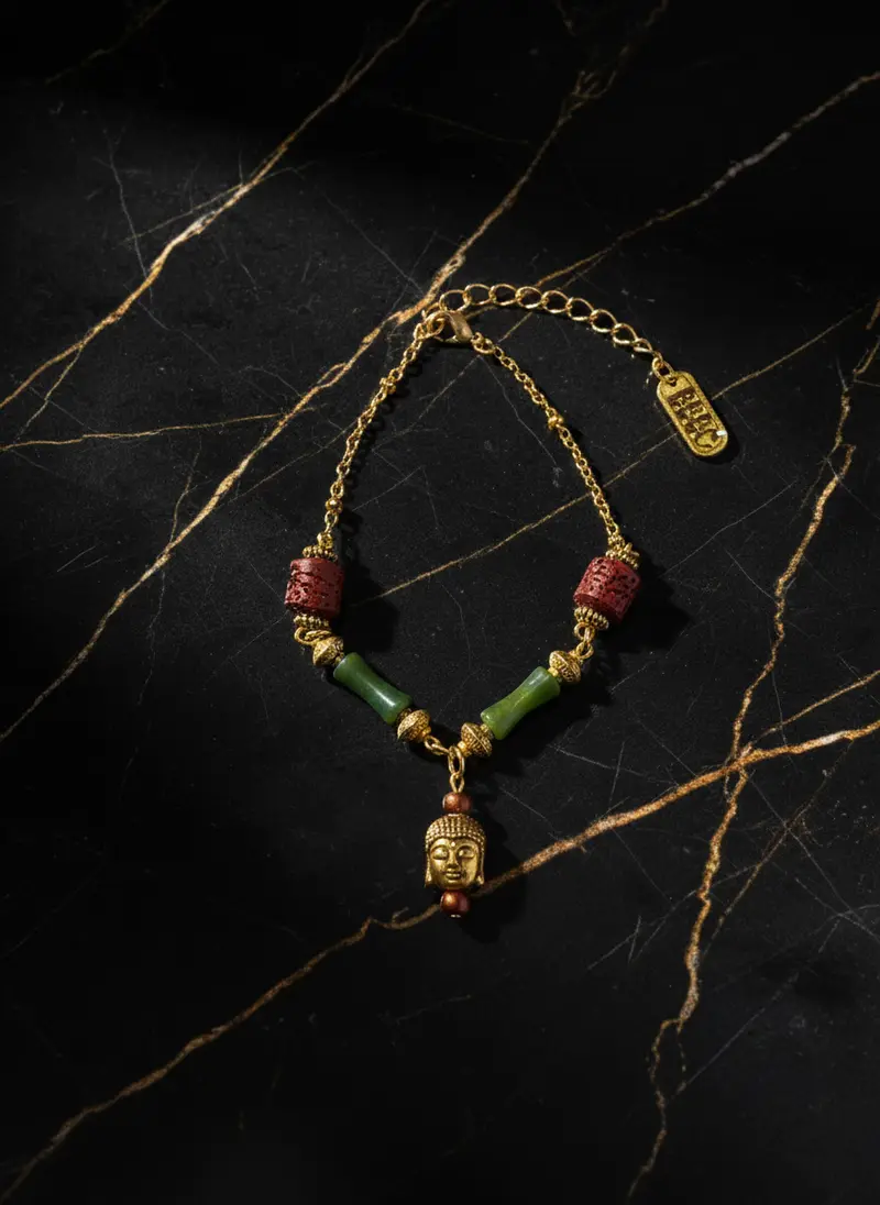Bracelet Bouddha Jade — Héritage Malbar à votre poignet