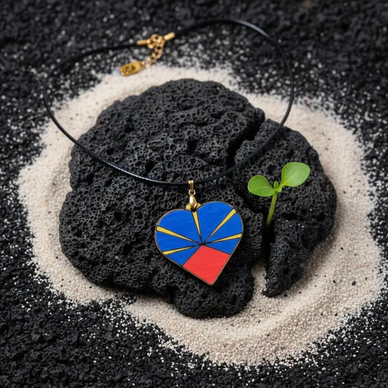 Collier Coeur Bourbon — L'identité réunionnaise, portée près du coeur